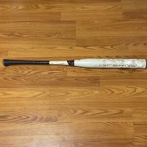 Inferno White and Black Baseball Bat